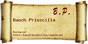 Basch Priszcilla névjegykártya